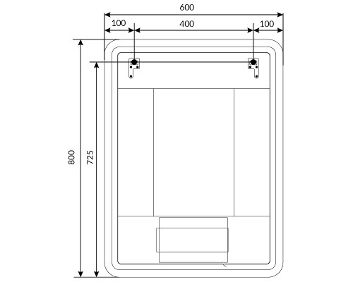 Зеркало 1MarKa Amour 60 Ц0000007710 с подсветкой с сенсорным выключателем
