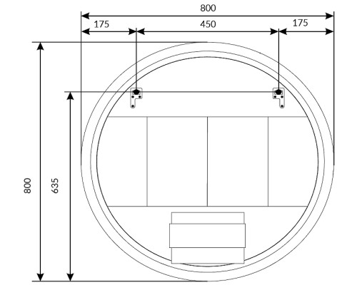 Зеркало 1MarKa Amour 80 Ц0000007711 с подсветкой с сенсорным выключателем
