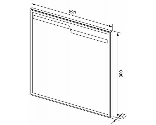 Зеркало Aquanet Модена 100 198490 с подсветкой Белое