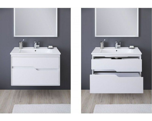 Зеркало Aquanet Модена 85 196966 с подсветкой Белое