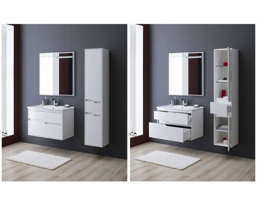 Зеркало Aquanet Модена 85 196966 с подсветкой Белое