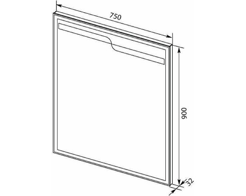 Зеркало Aquanet Модена 75 198492 с подсветкой Белое