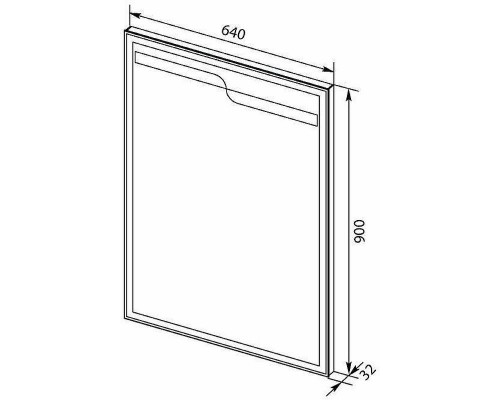 Зеркало Aquanet Модена 65 198488 с подсветкой Белое