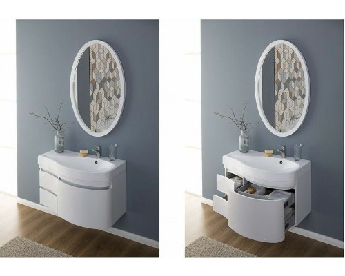 Зеркало Aquanet Сопрано 70 169607 с подсветкой Белое