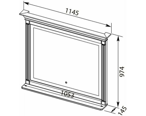 Зеркало Aquanet Селена 120 201648 с подсветкой с сенсорным выключателем