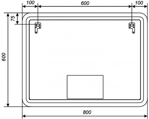 Зеркало 1MarKa Amour 80 Ц0000012836 с подсветкой с сенсорным выключателем