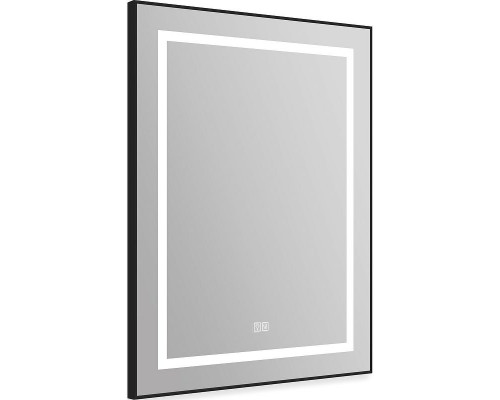 Зеркало BelBagno Kraft 68.5 SPC-KRAFT-685-885-TCH-WARM-NERO с подсветкой с подогревом Черное с сенсорным выключателем