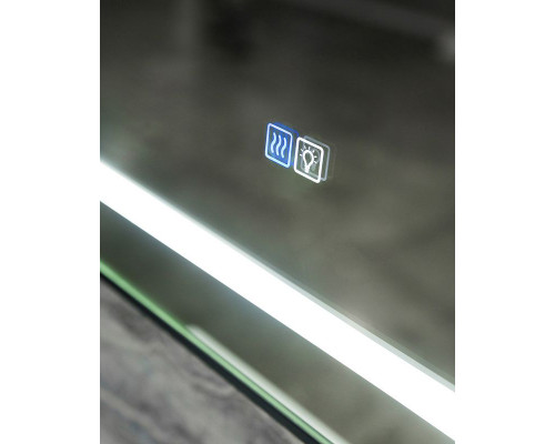 Зеркало BelBagno Kraft 68.5 SPC-KRAFT-685-885-TCH-WARM-NERO с подсветкой с подогревом Черное с сенсорным выключателем