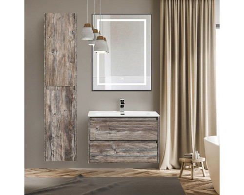 Зеркало BelBagno Kraft 68.5 SPC-KRAFT-685-885-TCH-WARM-NERO с подсветкой с подогревом Черное с сенсорным выключателем