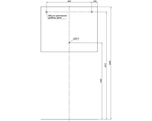 Зеркало Aquanet Гласс 100 274134 с подсветкой Белый глянец с сенсорным выключателем