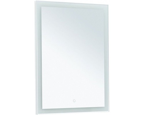 Зеркало Aquanet Гласс 60 274025 с подсветкой Белый глянец с сенсорным выключателем