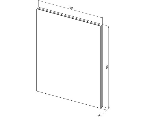 Зеркало Aquanet Гласс 60 274025 с подсветкой Белый глянец с сенсорным выключателем
