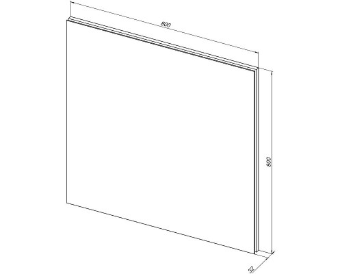 Зеркало Aquanet Гласс 80 274016 с подсветкой Белый глянец с сенсорным выключателем