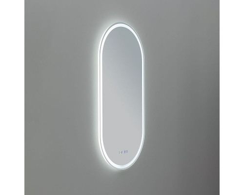 Зеркало Aquanet Монте 45 288969 с подсветкой Белое матовое с сенсорным выключателем