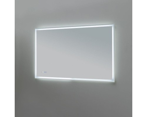 Зеркало Aquanet Оптима 120 288968 с подсветкой Белое матовое с сенсорным выключателем