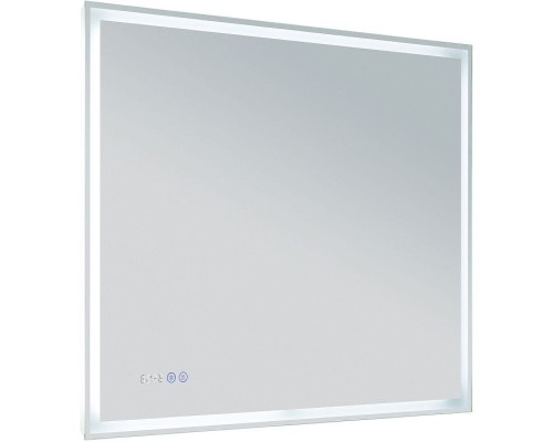 Зеркало Aquanet Оптима 90 288966 с подсветкой Белое матовое с сенсорным выключателем