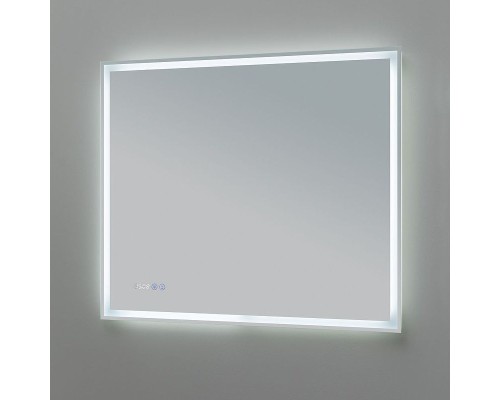 Зеркало Aquanet Оптима 90 288966 с подсветкой Белое матовое с сенсорным выключателем