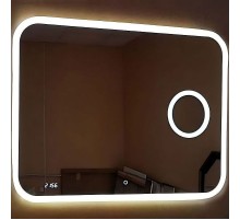 Зеркало Relisan Constance 800х600 Гл000024353 с подсветкой с сенсорным выключателем, увеличением и часами