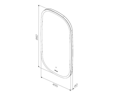 Зеркало AM.PM Func 45 M8FMOX0451WGH с подсветкой с ИК-сенсорным выключателем