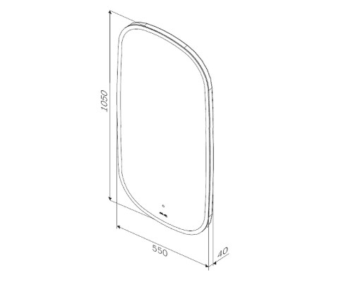 Зеркало AM.PM Func 55 M8FMOX0551WGH с подсветкой с ИК-сенсорным выключателем