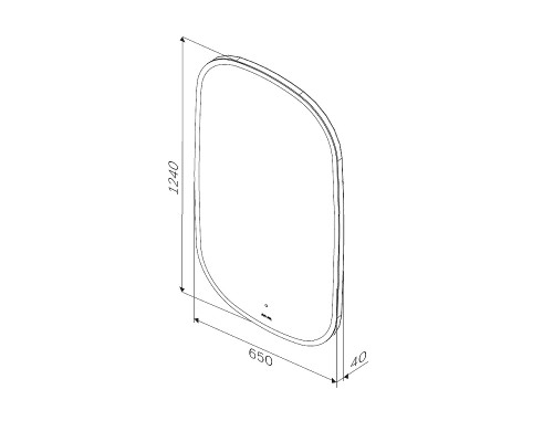 Зеркало AM.PM Func 65 M8FMOX0651WGH с подсветкой с ИК-сенсорным выключателем