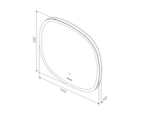 Зеркало AM.PM Func 55 M8FMOX0551WGS с подсветкой с ИК-сенсорным выключателем