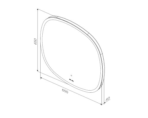Зеркало AM.PM Func 65 M8FMOX0651WGS с подсветкой с ИК-сенсорным выключателем