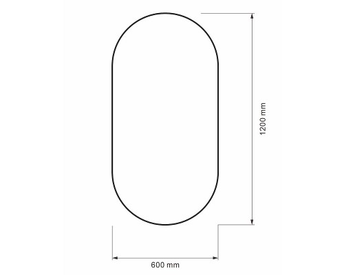 Зеркало Abber Immer Offen 60 AG6401B Черное