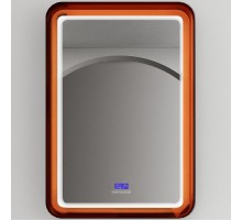 Зеркало Abber Kristall 55 AT6701Opal с подсветкой Коричневое с сенсорным выключателем с часами