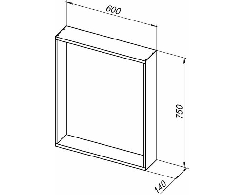 Зеркало Allen Brau Reality 60 1.32016.BB с подсветкой Черный браш с сенсорным выключателем