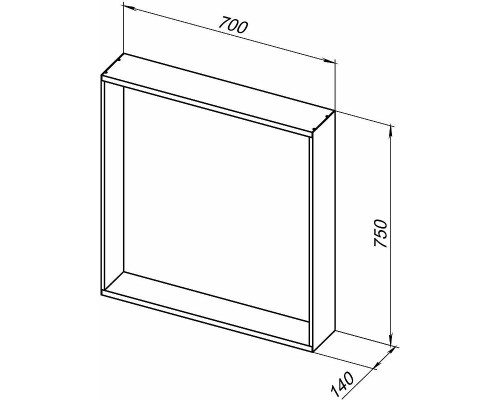 Зеркало Allen Brau Reality 70 1.32017.02 с подсветкой Серебро браш с сенсорным выключателем