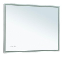 Зеркало Aquanet Оптима 100 288967 с подсветкой Белое матовое с сенсорным выключателем, подогревом и часами