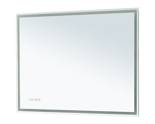 Зеркало Aquanet Оптима 100 288967 с подсветкой Белое матовое с сенсорным выключателем, подогревом и часами