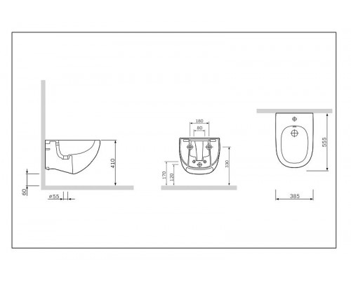 Биде AM.PM Sensation C303411WH подвесное Белое