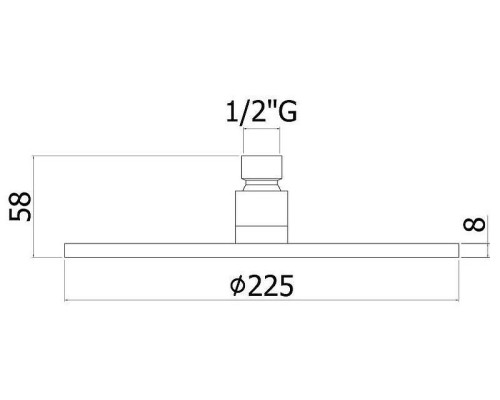 Верхний душ Paffoni Master ZSOF074BO Белый