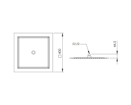 Верхний душ Remer 357UFS40X Хром