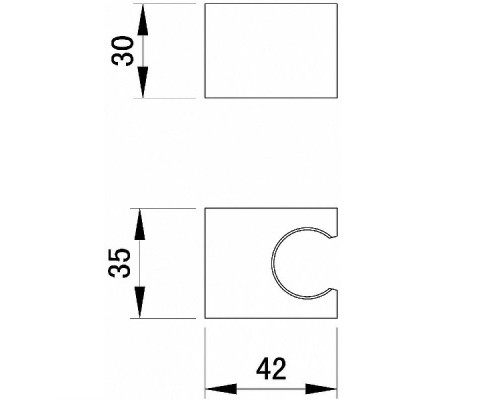 Держатель ручного душа Aquanet Square AF210-93S-S 245424 Сатин