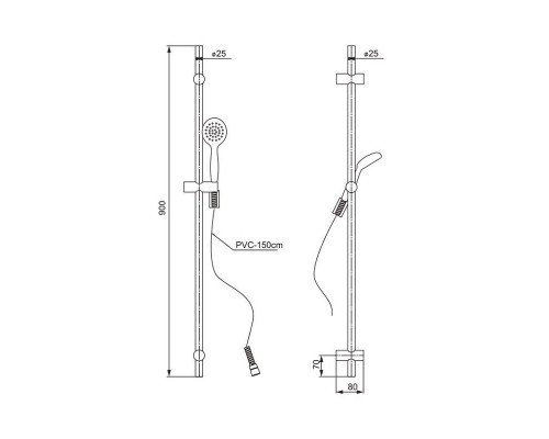 Душевой гарнитур Paini Torino TRCR121 Хром