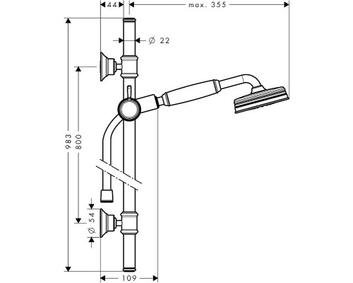 Душевой гарнитур Axor Montreux 27982000 Хром