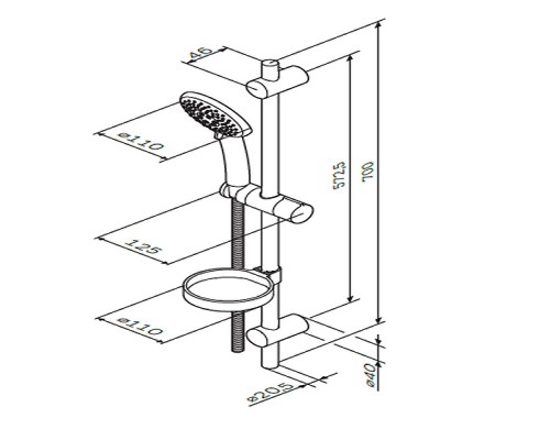 Душевой гарнитур AM.PM Like F0180064 Хром