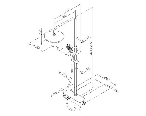 Душевая система AM.PM Inspire V2.0 F0750A400 с термостатом Хром
