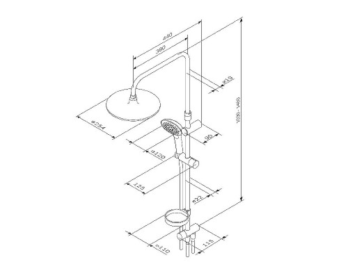 Душевая система AM.PM Spirit V2.0 F0770A100 Хром