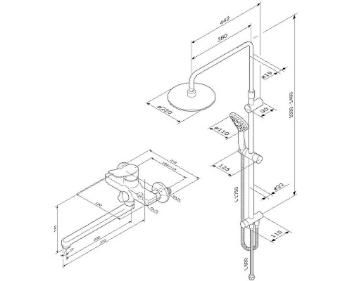 Душевая система AM.PM X-Joy F40885A94 Хром