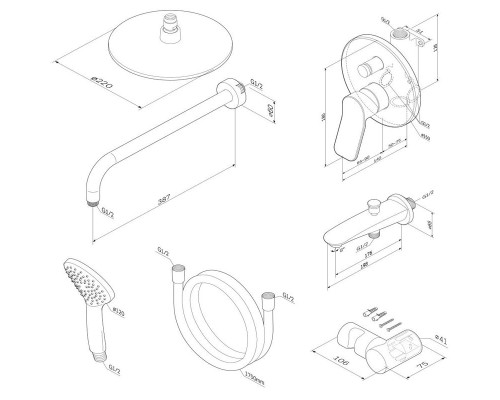 Душевая система AM.PM X-Joy FB85A10000 Хром