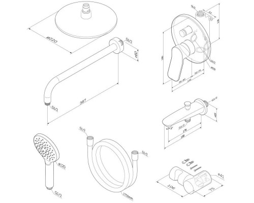 Душевая система AM.PM X-Joy FB85A10020 Хром