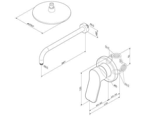 Душевая система AM.PM X-Joy FB85A2R010 Хром