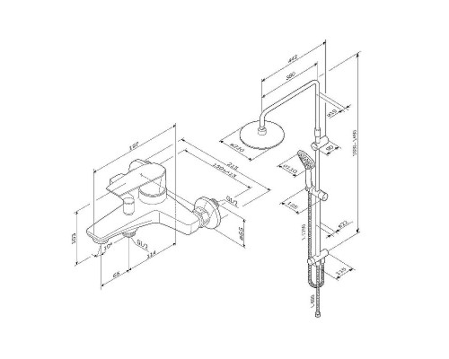 Душевая система AM.PM Gem F40890A14 Хром