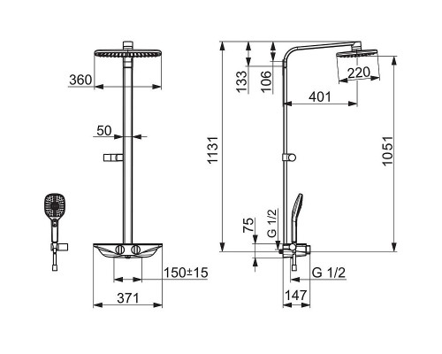 Душевая система Oras Esteta 7590U-11 Хром