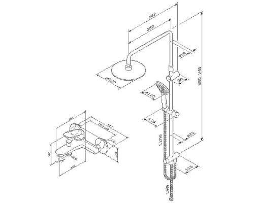 Душевая система AM.PM Sunny F40885C14 Хром