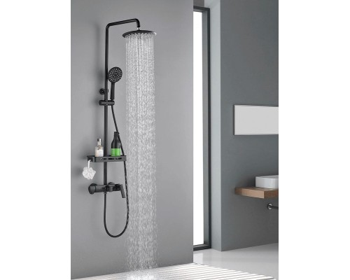 Душевая система Orans OLS-7003 7003wx Черная матовая